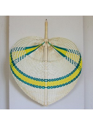 Mylamp Bambu Sarı & Koyu Yeşil 45X60 Cm. Yelpaze