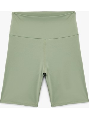 Yüksek Bel Dikiş Detaylı Biker Spor Tayt