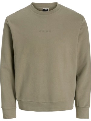 Jack Jones Küçük Yazı Baskılı Erkek Sweatshirt 12282821