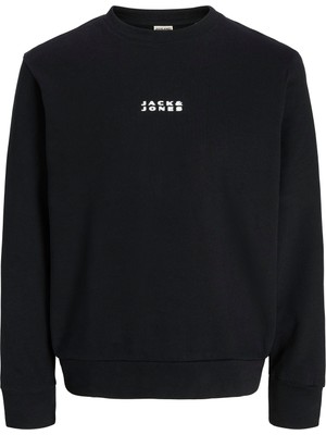 Jack Jones Küçük Yazı Baskılı Erkek Sweatshirt 12282821