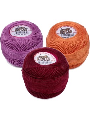 Kaplan 3 Adet Kaplan Etamin ve Kanaviçe Ipi 8 No Kod/renk: 916 - 244 - 902 - Ryl