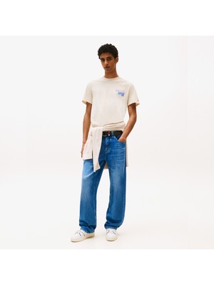 Tommy Hilfiger Back Logo Erkek Bej T-Shirt.ach