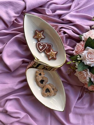 Dream Gold Oval Servis Tabağı 2 Bölmeli