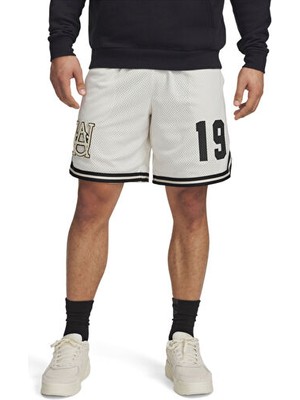 Under Armour Courtside Hoops Short Erkek Basketbol Şortu 1390120-279BEYAZ