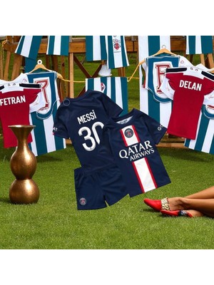 Psg Messi Lacivert 3 Lü Set Çocuk Forması 22/23 Sezon Forma