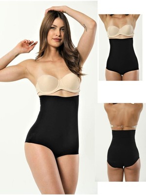 Lazer Kesim Dikişsiz Yüksek Bel Hayalet Kadın Slip Korse