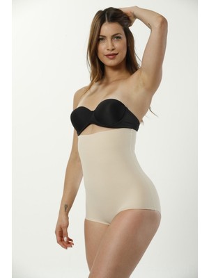 Lazer Kesim Dikişsiz Yüksek Bel Hayalet Kadın Slip Korse