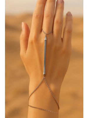 Gümüş Renk Italyan Çelik Şahmeran - 3545