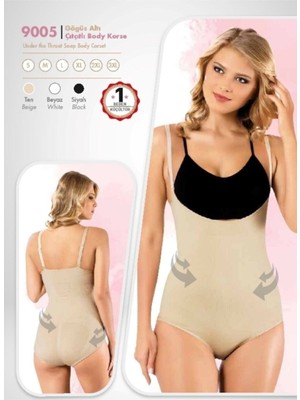 9005 Göğüs Altı Çıtçıtlı Body Korse