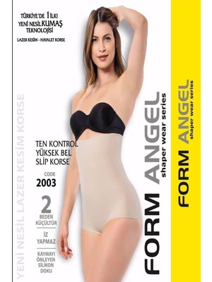 Kadın Lazer Kesim Yüksek Bel Slip Korse 2 Beden Inceltme Garantili