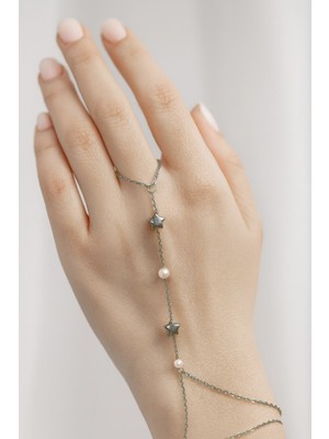 Gümüş Renk Yıldız Inci Çelik Şahmeran - 3541