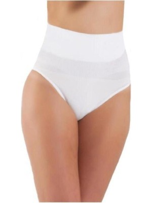 Beyaz 5204 Kadın Karın Toparlayıcı Slip Külot Korse