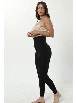 Kadın Siyah Yüksek Bel Tayt Korse