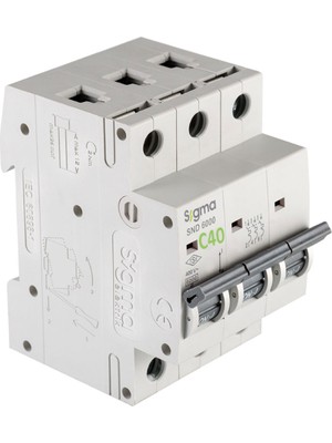 Sigma 6SM340C C Tipi Trifaze 3X40A 6ka Otomatik Sigorta
