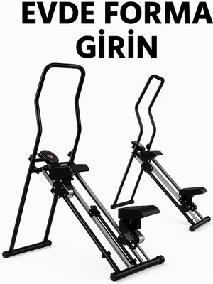 Ev Tipi Dikey Tırmanma Stepper – Kardiyo ve Tüm Vücut Antrenman Cihazı Katlanılabilir Tasarım