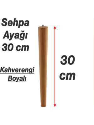 Bohem 30 cm Sehpa Masa Ayağı Ham Doğal Ahşap Kahverengi Boyalı Mobilya Aksesuar Modern Ayakları