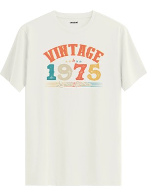 Colermi Echo Vintage Tişört 1975 Tarihli Doğum Günü Hediyesi Bisiklet Yaka  Vintage Tshirt