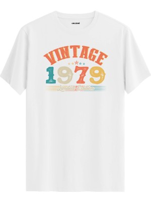 Colermi Echo Vintage Tişört 1979 Tarihli Doğum Günü Hediyesi Bisiklet Yaka  Vintage Tshirt