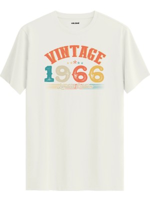 Colermi Echo Vintage Tişört 1966 Tarihli Doğum Günü Hediyesi Bisiklet Yaka  Vintage Tshirt