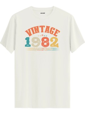 Colermi Echo Vintage Tişört 1982 Tarihli Doğum Günü Hediyesi Bisiklet Yaka  Vintage Tshirt