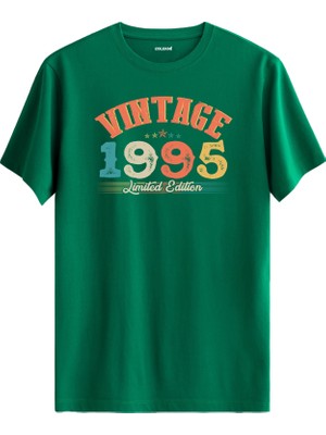 Colermi Echo Vintage Tişört 1995 Tarihli Doğum Günü Hediyesi Bisiklet Yaka  Vintage Tshirt