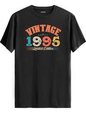 Colermi Echo Vintage Tişört 1995 Tarihli Doğum Günü Hediyesi Bisiklet Yaka  Vintage Tshirt