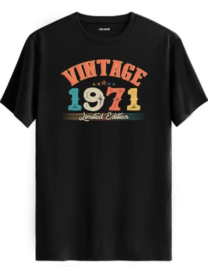 Colermi Echo Vintage Tişört 1971 Tarihli Doğum Günü Hediyesi Bisiklet Yaka  Vintage Tshirt