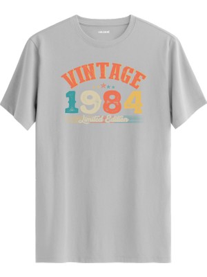 Colermi Echo Vintage Tişört 1984 Tarihli Doğum Günü Hediyesi Bisiklet Yaka  Vintage Tshirt