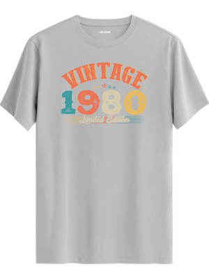 Colermi Echo Vintage Tişört 1980 Tarihli Doğum Günü Hediyesi Bisiklet Yaka  Vintage Tshirt