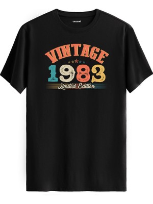Colermi Echo Vintage Tişört 1983 Tarihli Doğum Günü Hediyesi Bisiklet Yaka  Vintage Tshirt