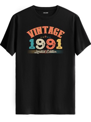 Colermi Echo Vintage Tişört 1991 Tarihli Doğum Günü Hediyesi Bisiklet Yaka  Vintage Tshirt