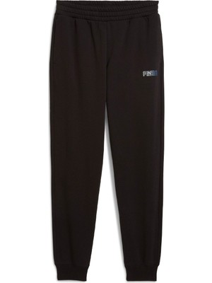 Puma Ess Logo Lab Siyah Erkek Eşofman Altı F Modeli Rahat Kalıp ile Günlük Kullanım İçin