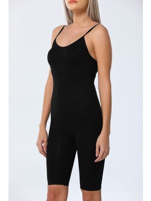 Tam Boy Toparlayıcı Ayarlanabilir Kadın Tam Boy Korse Siyah 5010