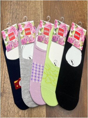 Şirin Desenli Likralı Babet  Çorap (12 Adet) 36-40 Numara