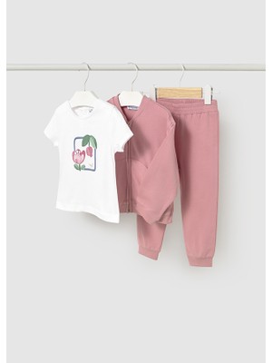 Mayoral 01-04 Yaş Kız Bebek 3 Parça Eşofman Takımı - Pembe