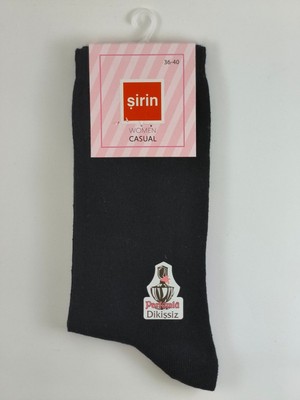 Kadın Düz Siyah Soket Çorap (12 Adet)