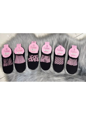 Iç Giyim Özeren Lüx Tüllü Babet Çorap Ekonomik Paket (12 Adet)