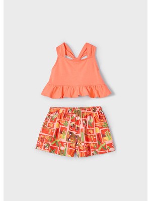 Mayoral 04-10 Yaş Nar Çiçeği Sortlu Takım - Nar Çiçeği