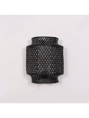 Mylamp Sitrus Siyah Bambu Aplik