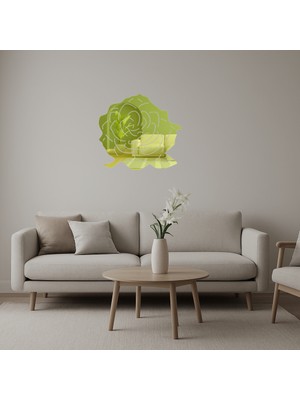 Çiçek Motifli Dekoratif Altın Aynalı Tablo - UST7680-4430