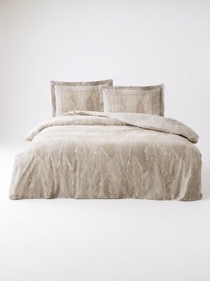 Özdilek Ranforce Folha De Ouro Tek Kişilik Nevresim Takımı – %100 Pamuk, Yaprak Desenli