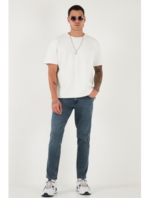 Buratti Pamuklu Regular Fit Normal Bel Boru Paça Jeans Erkek Kot Pantolon 2211C02PARMA