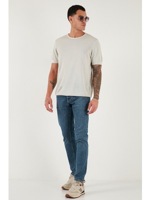 Buratti Pamuklu Slim Fit Normal Bel Dar Paça Jeans Erkek Kot Pantolon 1124C041NAPOLI
