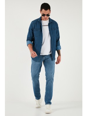 Buratti Pamuklu Regular Fit Normal Bel Boru Paça Jeans Erkek Kot Pantolon 2203C281PARMA