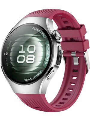 Forzacase Huawei Watch 5 46MM Lte ile Uyumlu Özel Tasarım Çizgili Tokalı Silikon Kordon Kayış FC1102