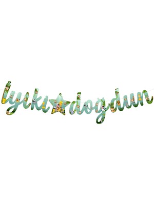 Safari Temalı Iyiki Doğdun Kaligrafi Banner