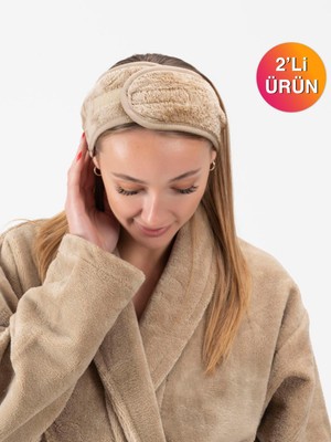 Ender Home DreamSoft 2'li Kadife Dokulu Saç Bandı – Lüks Yumuşaklık & %100 Pamuk