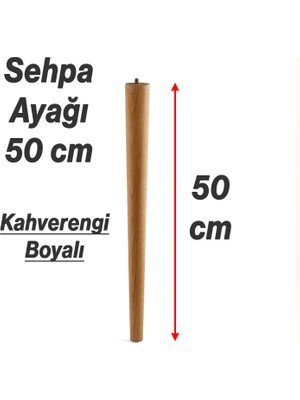 Modern Tasarım 50 cm Kahverengi Boyalı Ahşap Silindir Sehpa ve Masa Ayağı Ayakları Aksesuarları