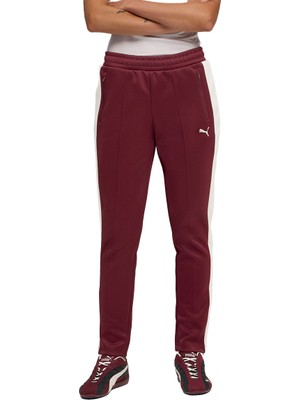 T7 Always On Slim Track Kadın Bordo Günlük Stil Eşofman Altı 62979896