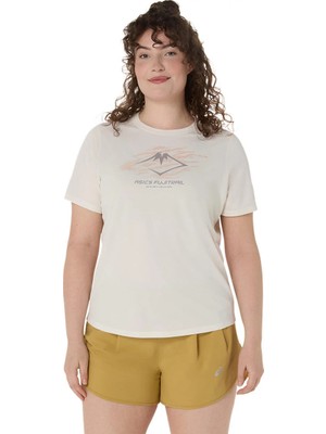 Asics Fujitrail Logo Ss Top Kadın Bej Tshirt 2012D314-100